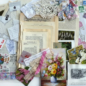 EPHEMERA 60+Set Blumen&Co. JunkJournal MixedMediaJournal Scrapbook Collage Papierkunst Tagebuch Dekorationen Ephemera 1910-1970