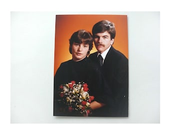 1965 HOCHZEIT COLOR Brautpaar Blumen 12,5x17,5cm Vintagefoto ArtJournal Ephemera Basteln Sammeln