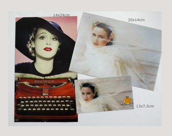 3 WERBEFOTOs 1970er Colorfotos OLIVETTI Schreibmaschine + ESTER LAUDER Parfüm