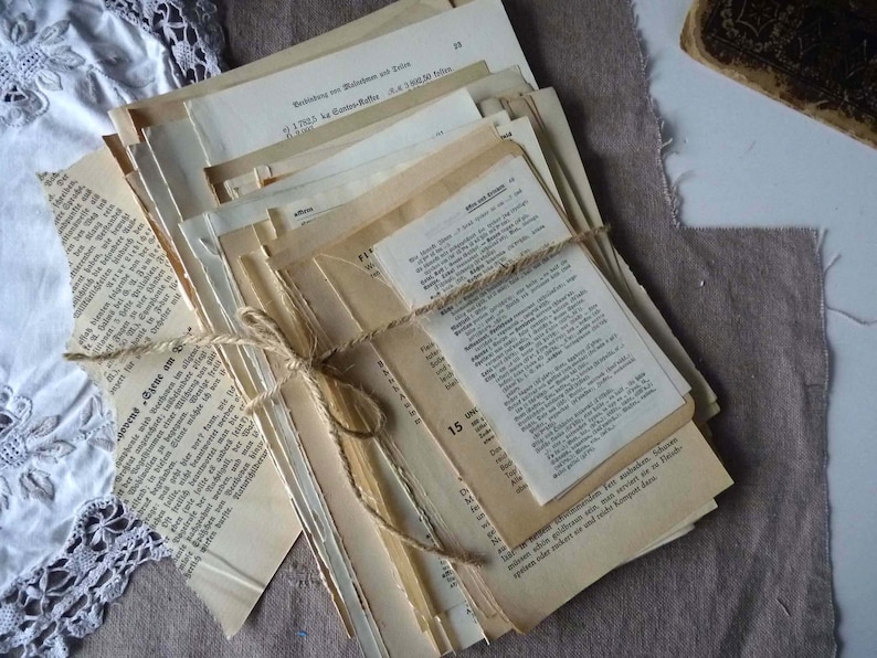 70 Old Book Pages Book Sheets Vintage EPHEMERA From 18851960s