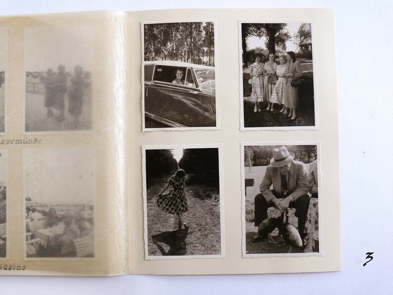 15 FOTOS 7x10 auf 2 DoppelSeiten URLAUB Ferien Reisen ECHTfotos Schnappschüsse FreudenFotos Vintage Fotos der 1950er Bild 3