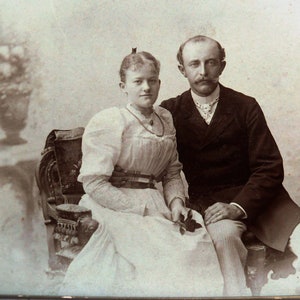 CdV Photography 1893 CdV Foto-opname Echte foto 17 x 11 cm Antieke fotografie, trouwfoto VINTAGE