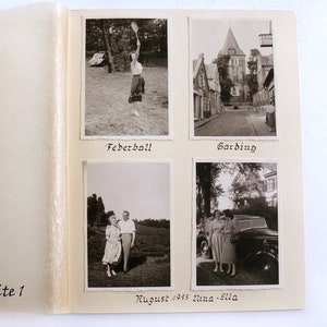 15 FOTOS 7x10 auf 2 DoppelSeiten URLAUB Ferien Reisen ECHTfotos Schnappschüsse FreudenFotos Vintage Fotos der 1950er Bild 1