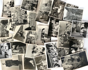 VINTAGE PHOTO collection FOTOset 10x REAL photos people country and people vintage 40-60 years old