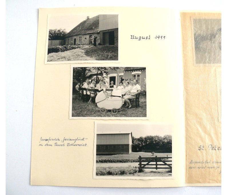 10 FOTOS 7x10VOLLERWIEK St.PETER auf 2 DoppelSeiten URLAUB Ferien Reisen ECHTfotos Schnappschüsse Vintage Fotos der 1950er Bild 2