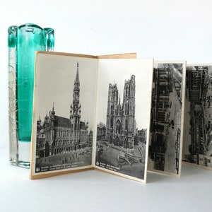 Cartes Postales BRUXELLES BRUSSEL Leporello 10 Vues Cartes Pliées Noir & Blanc City Views VINTAGE 1920s