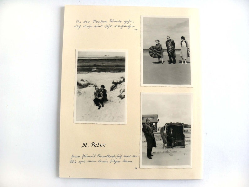 10 FOTOS 7x10VOLLERWIEK St.PETER auf 2 DoppelSeiten URLAUB Ferien Reisen ECHTfotos Schnappschüsse Vintage Fotos der 1950er Bild 4