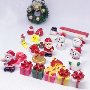Miniature Christmas gifts Santa Claus decoration snowman Dollhouse Christmas decoration Miniature Christmas socks Photography props
