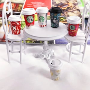 DIY Miniature Starbucks Hot Cups  DollHouse food for Barbie 