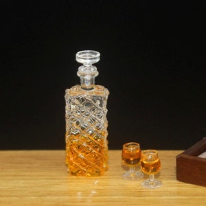 Miniatur Wein-Set Miniatur Whisky Miniatur Gerstekorn Puppenhaus-Miniaturen Diorama Miniaturen Lieferungen Miniatur-Getränke