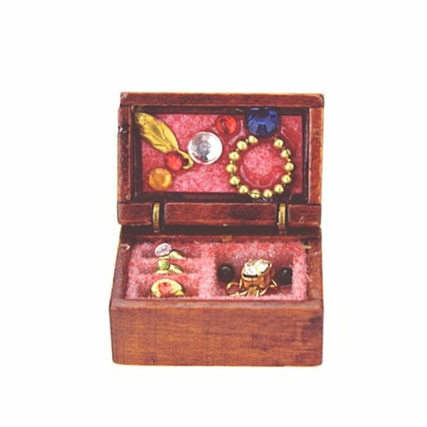 Miniature jewelry box Dollhouse miniatures decoration Miniatures for dollhouse Dioramas miniatures Miniature toys Miniature DIY