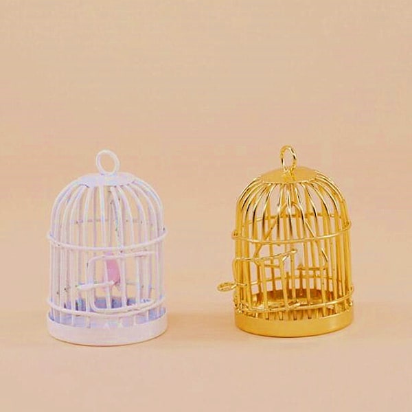 Miniature birdcage Miniature decoration Miniature bird cage Dollhouse miniatures Dollhouse miniature artisan Photography props