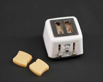 Miniature bread machine Miniature toaster Miniature kitchen Dollhouse miniatures BJD kitchen Diorama miniatures supplies Dollhouse kitchen