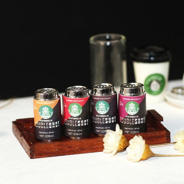 Miniature coffee bottle(6pcs) Miniatures food Dollhouse miniatures Bjd doll food Dollhouse miniature artisan Photography props