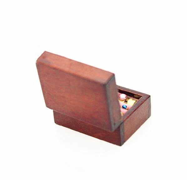Miniature Jewelry Box Dollhouse Miniatures Dollhouse Etsy