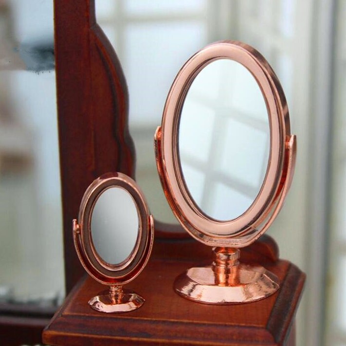 Mini Model Mirror Miniature Mirror Miniature Looking Glass Dollhouse Miniatures Dollhouse ...