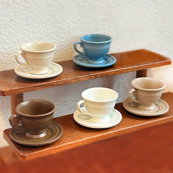 ミニチュアコーヒーカップ（2個）ドールハウスミニチュアジオラマ