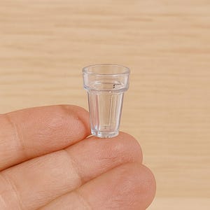 Miniature clear cup 10pcs Dollhouse drinkware accessory Tableware prop for diorama image 1