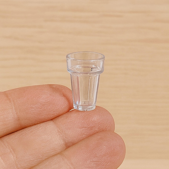 Miniature clear cup 10pcs Dollhouse drinkware accessory Tableware prop for diorama