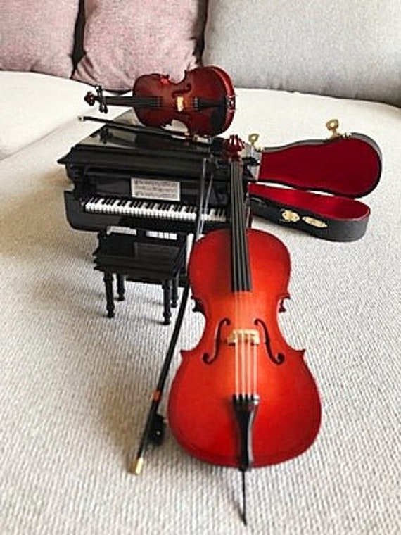 Violoncelle Miniature Avec Support, Mini Modèle De Violoncelle, Accessoires  D'instruments De Musique Instrument De Musique Violoncelle Pour La  Décoration De La Maison Ornements 