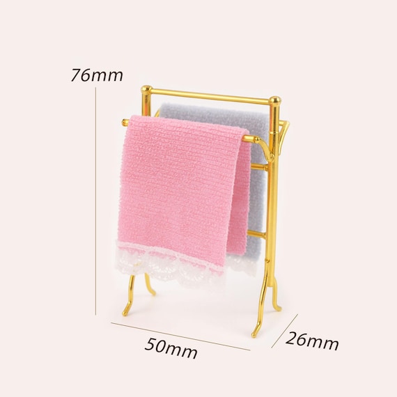 1:12 asciugamano in miniatura per casa delle bambole asciugamano da bagno Set di asciugamani per il viso modello mobili da bagno accessori per la decorazione giocattoli  26