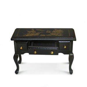 Miniature desk Miniature table Miniature furniture Doll house decor Dollhouse miniatures Dollhouse furniture Diorama miniatures supplies