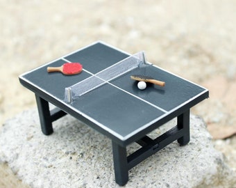 Miniature pingpong table sport Dollhouse miniatures Dollhouse sports Diorama miniatures supplies Doll house decor Gift for her Home decor