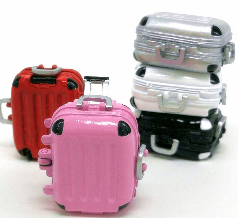 Miniature luggage Miniature suitcase Dollhouse miniatures Etsy