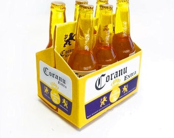 ECSiNG 30 Pezzi Miniature Bottiglie Di Birra E Bicchieri In Resina Per Casa Delle Bambole In Scala 1:12 - Accessori Bar