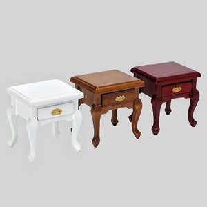 Miniature bedside cabinet Miniature nightstand Miniature furniture Dollhouse miniatures Diorama miniatures supplies Dollhouse table