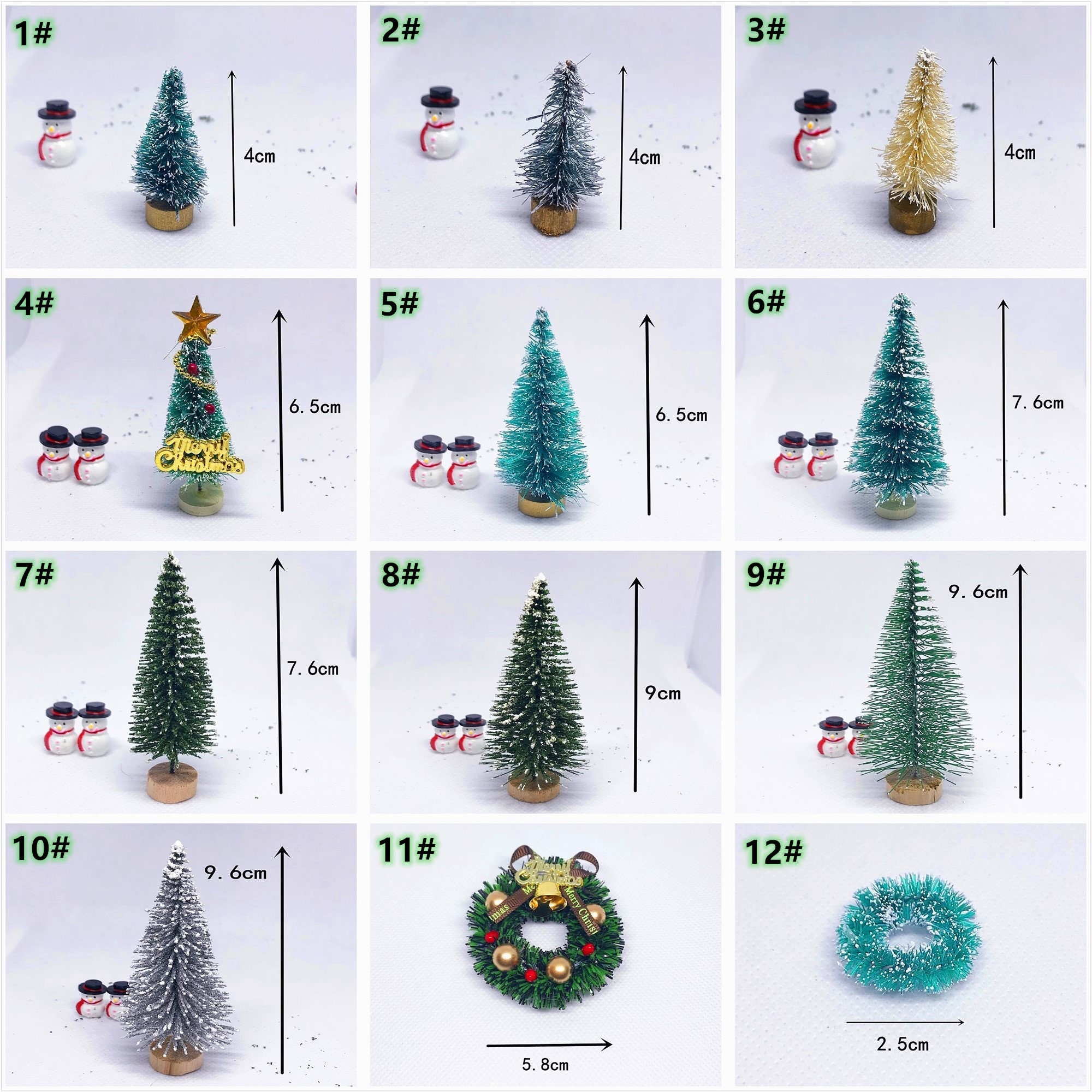 Miniature Christmas Tree Miniatures Christmas Miniature - Etsy