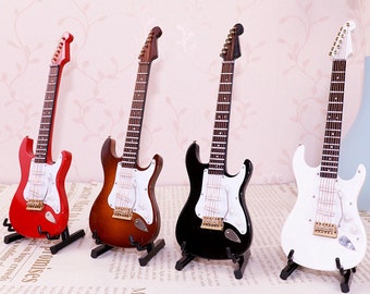 Miniature electric guitar Musical instrument Miniatures An electric guitar model BJD furniture Gift for her Photography props