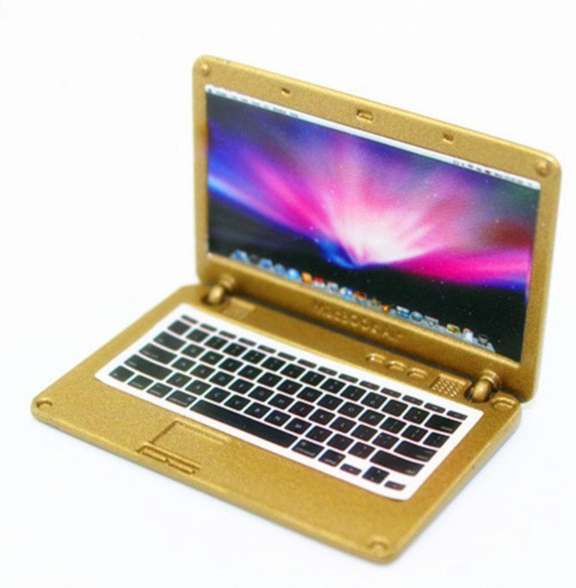 Miniature computer Miniature laptop Dollhouse miniatures Etsy