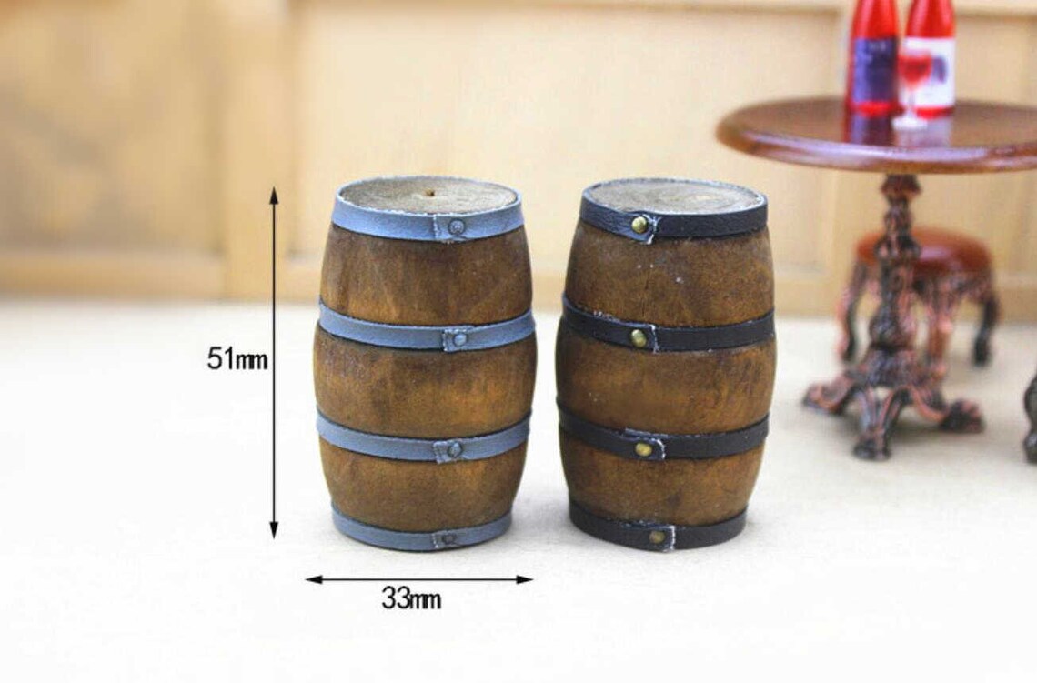Miniature Wine Barrel Miniature Food Miniature Wine Miniature Etsy
