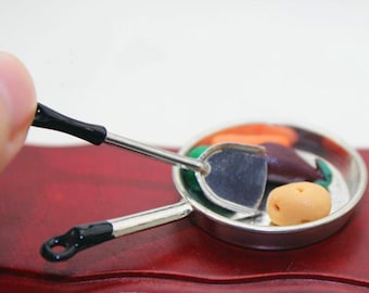 Miniature cooking spatula Miniatures Miniature pancake turner Dollhouse kitchen BJD doll kitchenware Miniature decoration