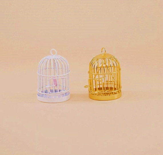 dollhouse miniature bird cage