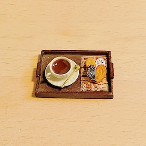 Miniatur-Tee-Essen, Mini-Essen, Puppenhaus-Essen, Puppenhaus-Miniaturen, Diorama-Miniaturen, Zubehör, Geschenk für Sie