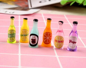 Puppenhaus Miniatur 15 stücke Lebensmittel Set Softdrink Flaschen Obst 