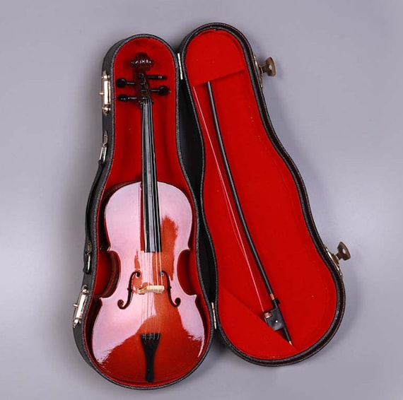 Set 3 Pezzi Miniature Musicali 1:12 Per Casa Delle Bambole - Chitarra E Violoncello Rock