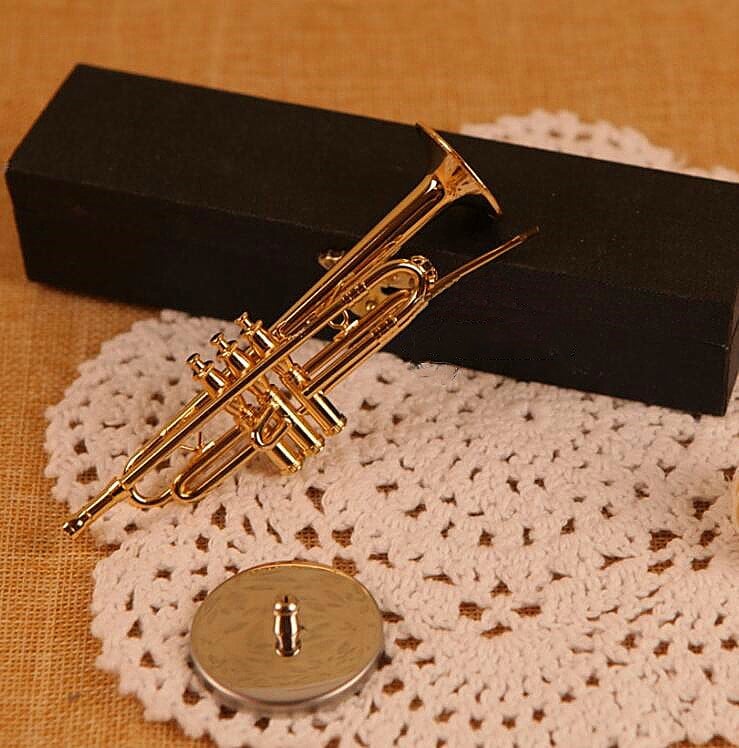 Modèle De Trompette Miniature En Cuivre, 1 Pièce, Avec Support, Mini  Instrument De Musique Modèle Mini Instrument (Size : 6.5cm) : :  Jeux et Jouets