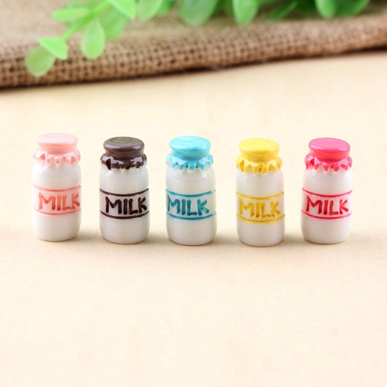 Miniature Milk Bottles5pcs Miniature Food Dollhouse - Etsy