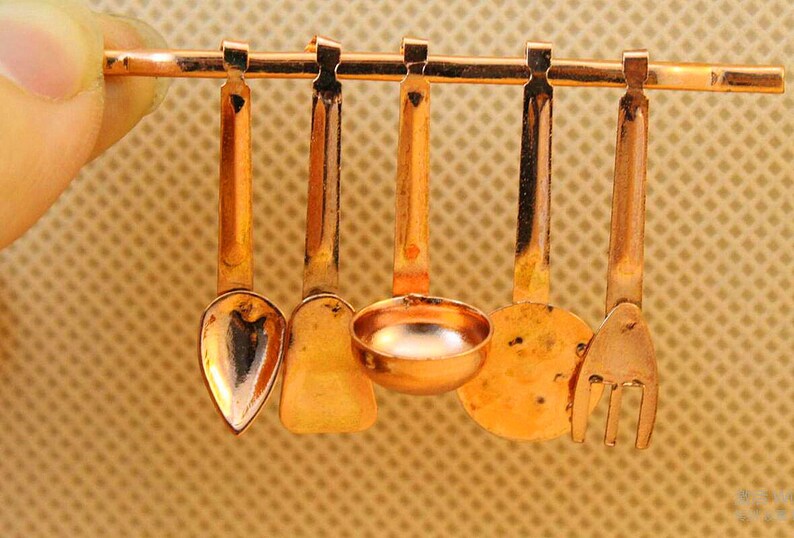 Herramientas de cuchara de pala de olla en miniatura conjunto | Etsy