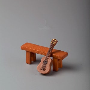 Miniatur Ukulele (4 Stück) Puppenhaus Miniaturen Diorama Miniaturen Lieferungen Puppenhaus Dekor Ukulele Ohrringe Charme Schmuck personalisierte Geschenke