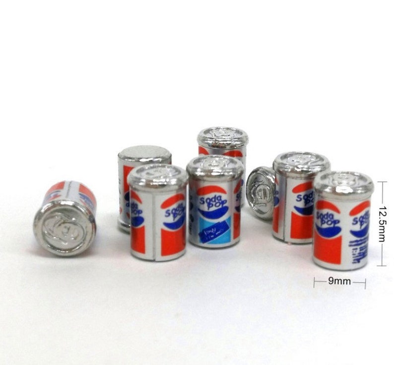 Miniature soda cans bottles4pcs Miniatures Miniature soda | Etsy