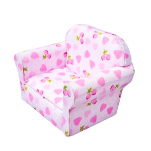 Miniature pink sofa Miniature furniture Dollhouse furniture Dollhouse miniatures Doll house decoration Diorama miniatures supplies