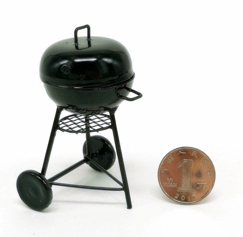 Mini Parrilla De Barbacoa Para Casa De Muñecas - Modelo De Hierro A Escala 1:12 - Accesorio Decorativo Para Juego Y Exhibición