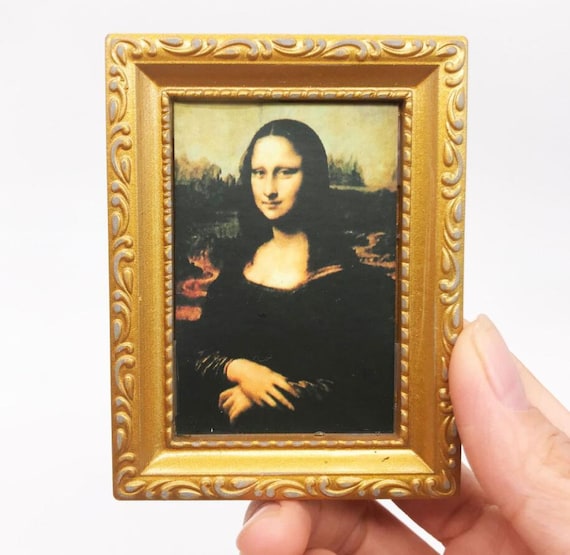 Miniatuur schilderij mona lisa Miniaturen Dollhouse miniaturen | Etsy België