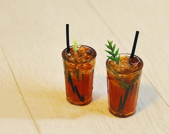 Copo de café gelado em miniatura (3 peças) Bebida em miniatura Miniaturas para casa de bonecas Comida para casa de bonecas Miniaturas para diorama Suprimentos Bebidas para casa de bonecas
