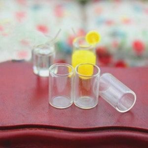 Miniature glass cup (10pcs) Dollhouse miniatures Miniature kitchen Dollhouse kitchen cup Diorama miniatures supplies Dollhouse decoration