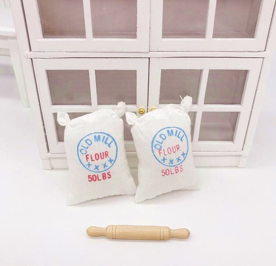 Miniature Flour Bag Rolling Pin Miniatures Dollhouse - Etsy